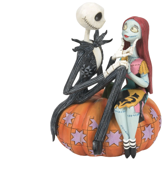 Jack and Sally on pumpkin